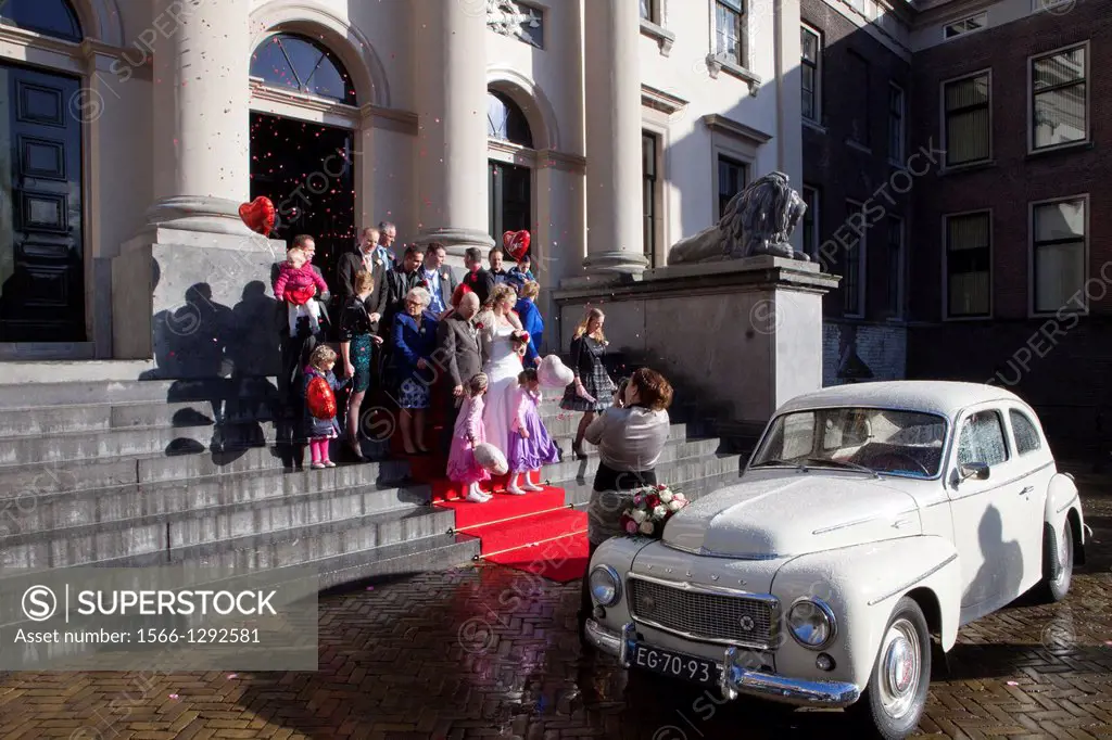 wedding at the town hall in dordrecht, netherlands.