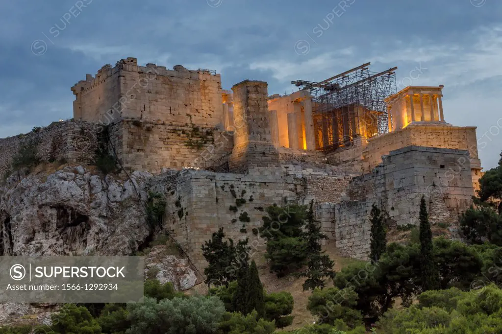 Acropolis and the Parthenon ruins, Athens, Greece.
