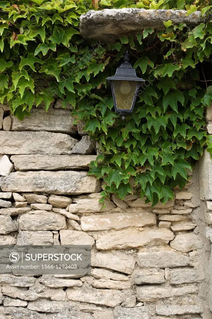 Lantern; Gordes; Stone Wall; Provence; France.