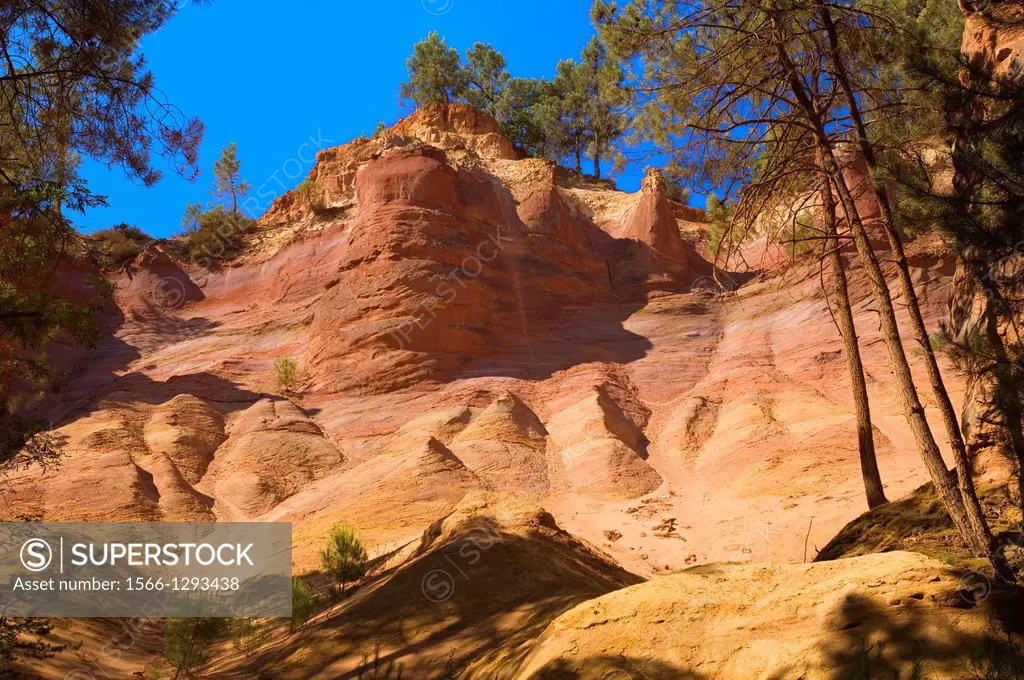 Ockre Rocks; Ocher Quarry; Colorado; Roussillon; Provence; France.