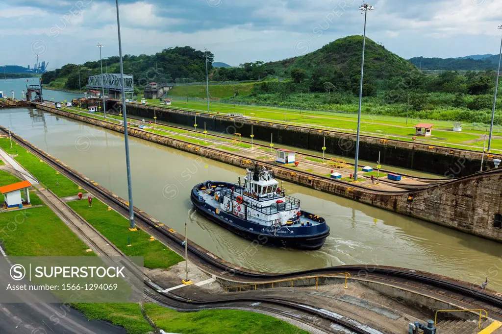 Panama Canal, Panama City, Panama, Central America, America.
