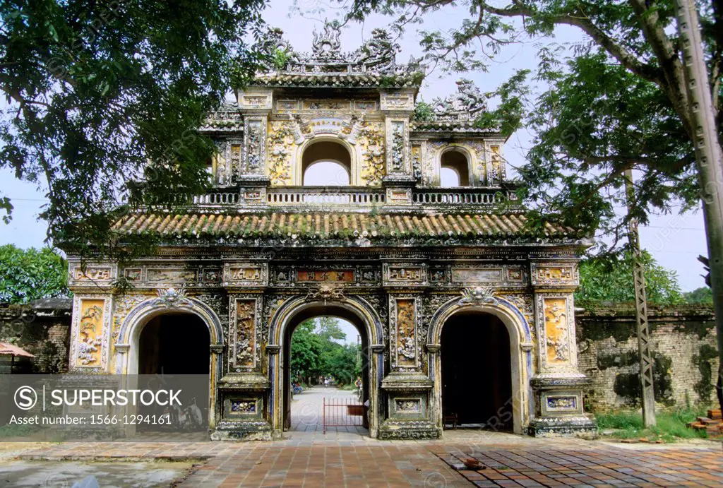 Hue; Entrance to Citadel; Vietnam.