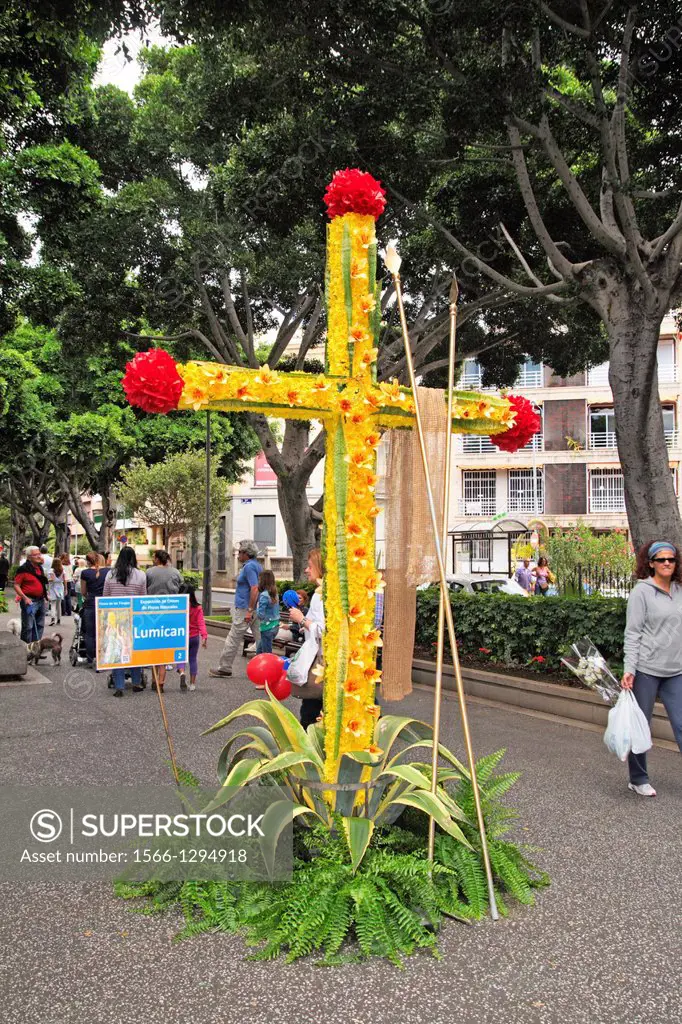Springtime Cross Festival in Santa Cruz de Tenerife Spain
