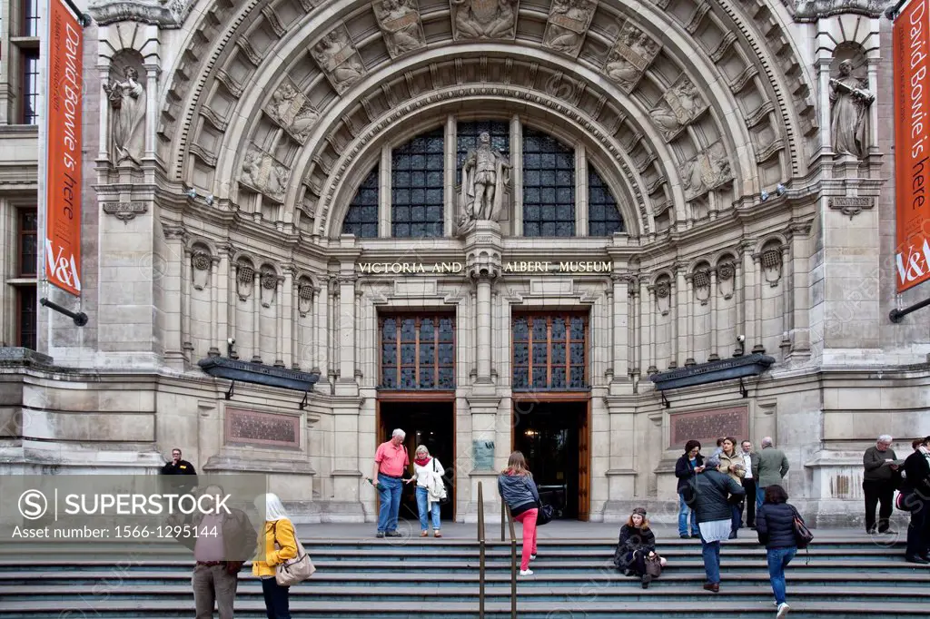 The Entrance of The Victoria And Albert Museum, London, England.