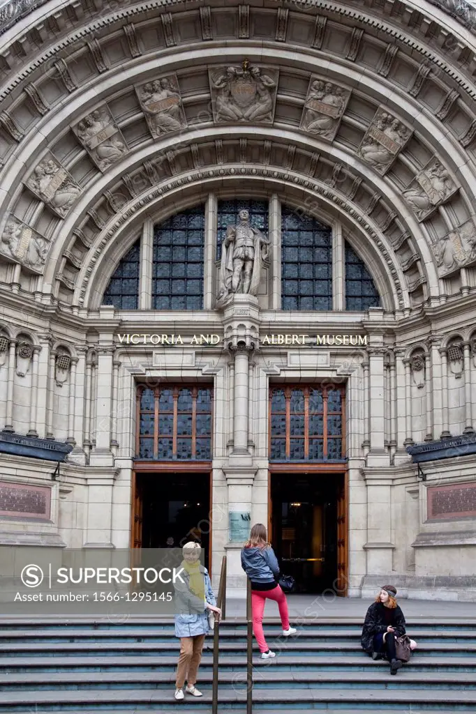 The Entrance of The Victoria And Albert Museum, London, England.