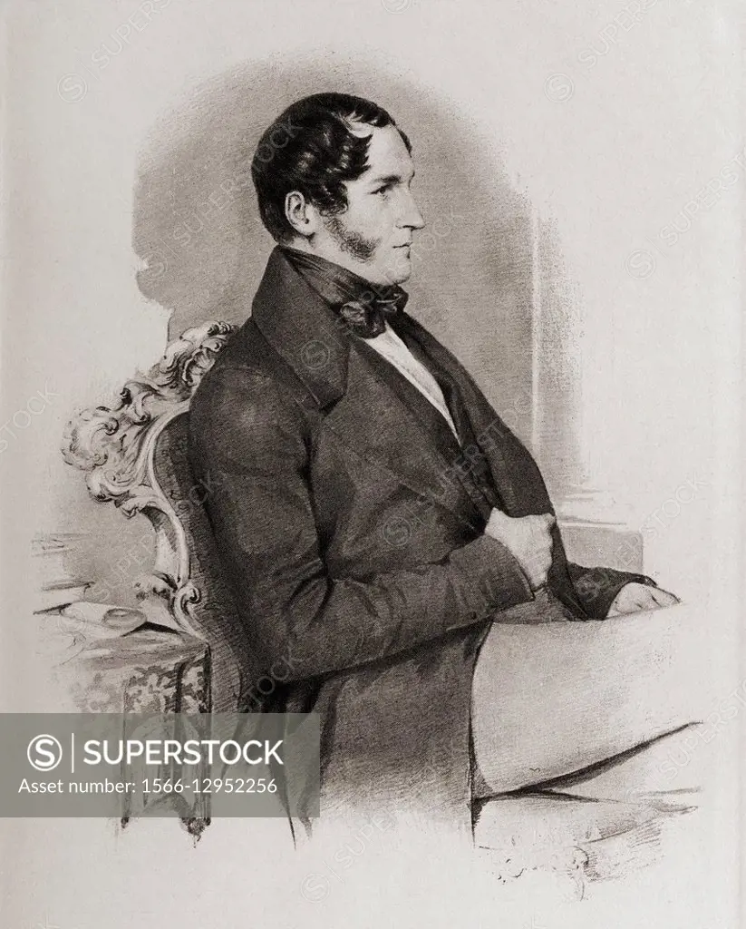 Leopold Georges Chretien Frederick I, 1790-1865. King of the Belgians (1831-1865) Uncle of Queen Victoria. From a portrait by Diez 1841. From the book...