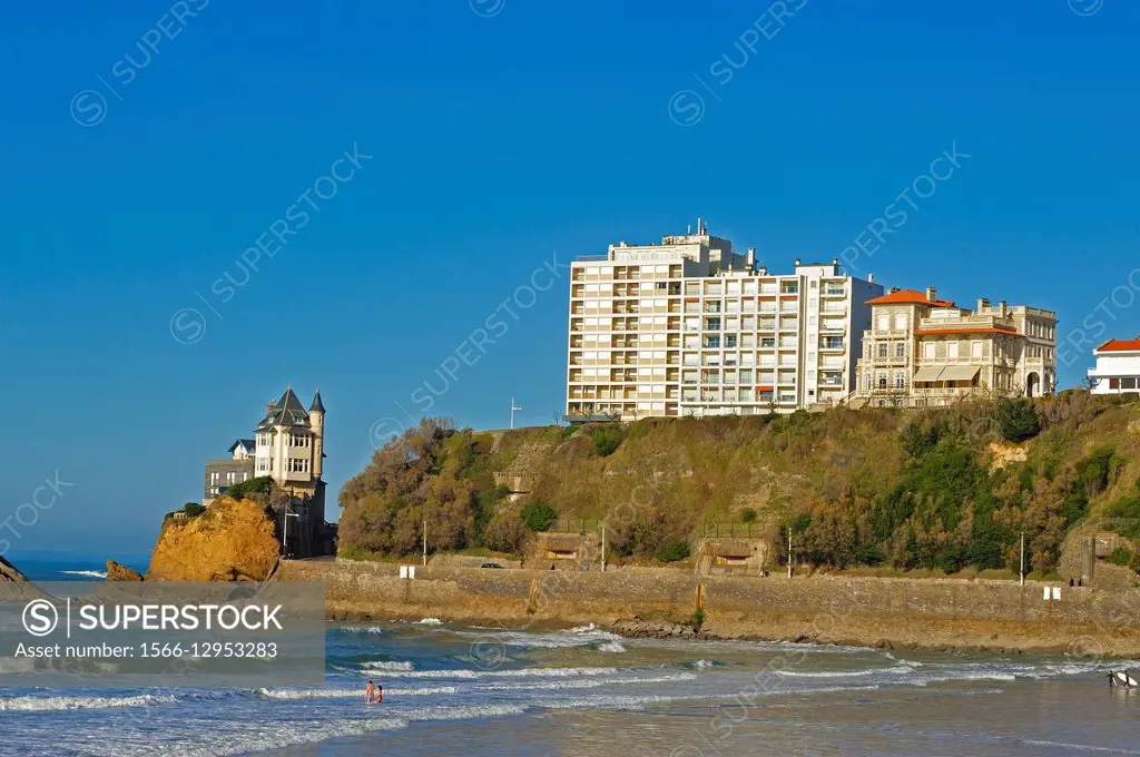 Villa Belza and apartment development, Biarritz, Pyrenees-Atlantiques Department, Aquitaine, France.