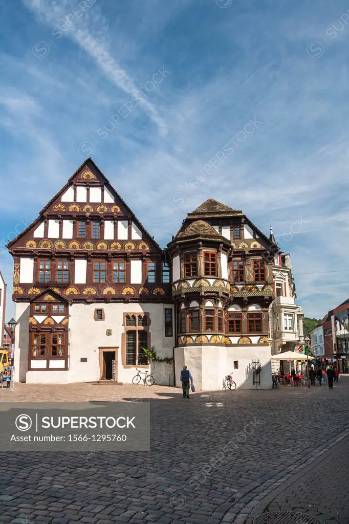 16th century traditional timbered house (Dean's House) in Hoexter, North Rhine-Westphalia, Germany, Europe