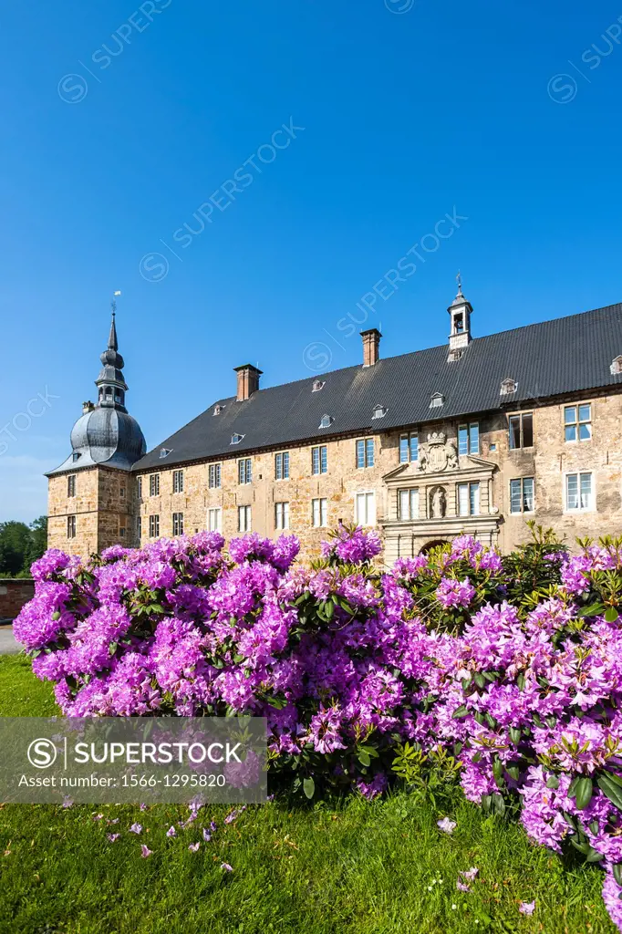 The picturesque moated castle of Lembeck, North Rhine-Westphalia, Germany, Europe