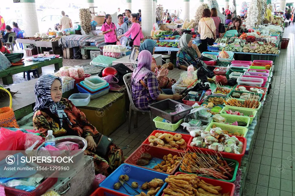 View of Local market in sarawak, Bintulu division, sarawak, malaysia, borneo