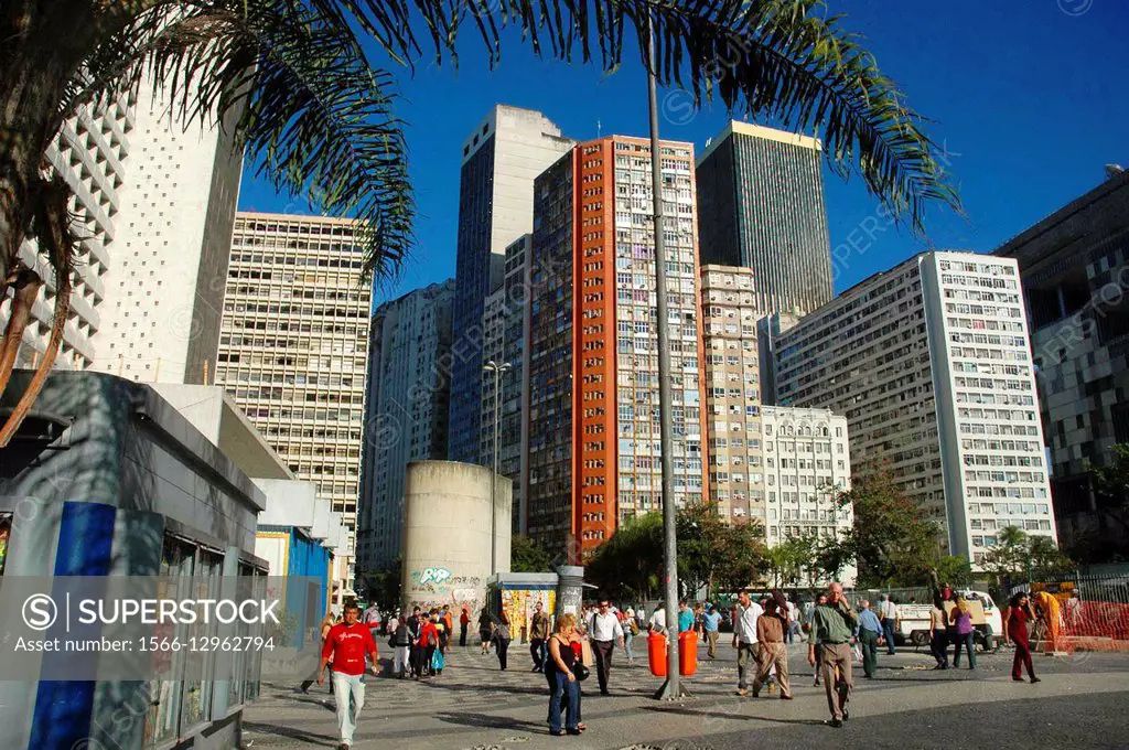 Brazil, Rio de Janeiro, the Largo da Carioca, Square.