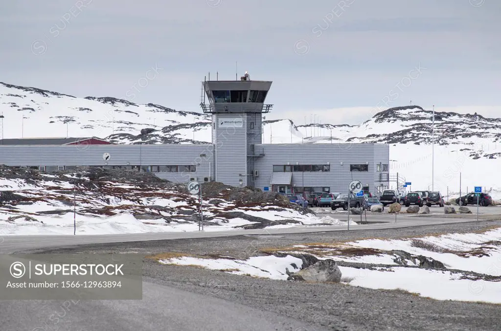 Greenland, Nuuk, Nuuk Airport, terminal exterior.