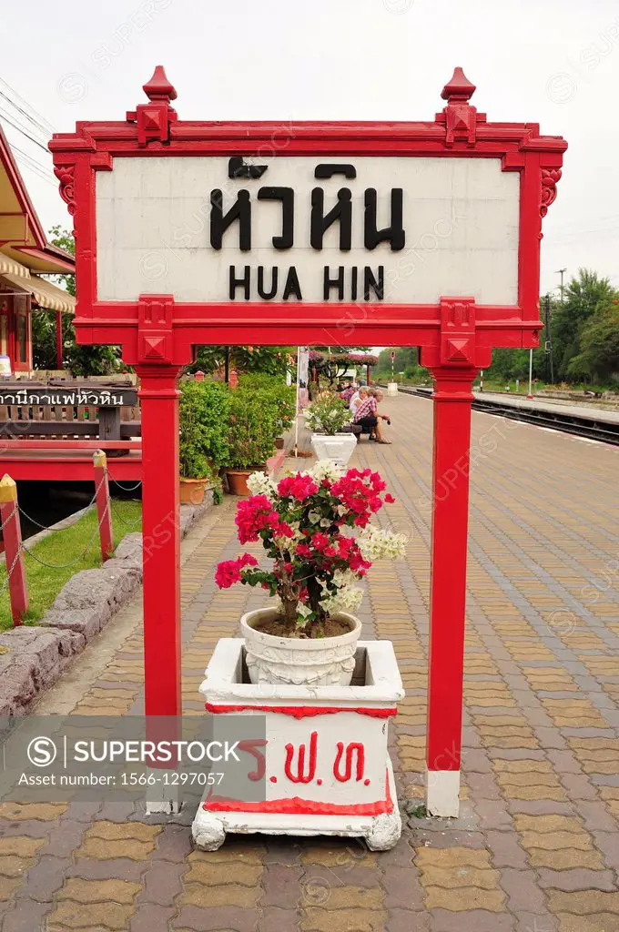 Hua Hin Railway Station, Prachuap Khiri Khan Province, Thailand.