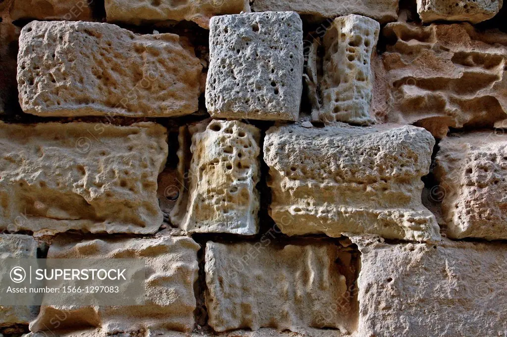 Stone wall, Palou, La Segarra, Catalonia, Spain.