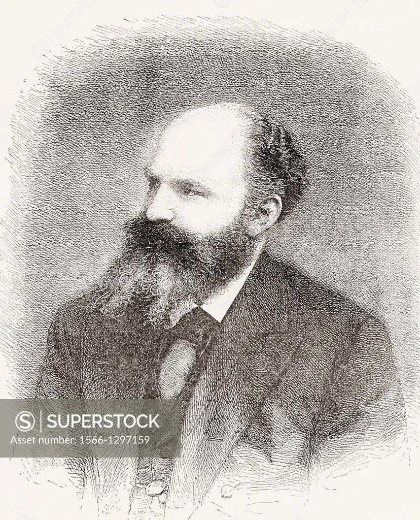 Georg Moritz Ebers, 1837 - 1898. German Egyptologist and novelist. From Nuestro Siglo, published 1883.