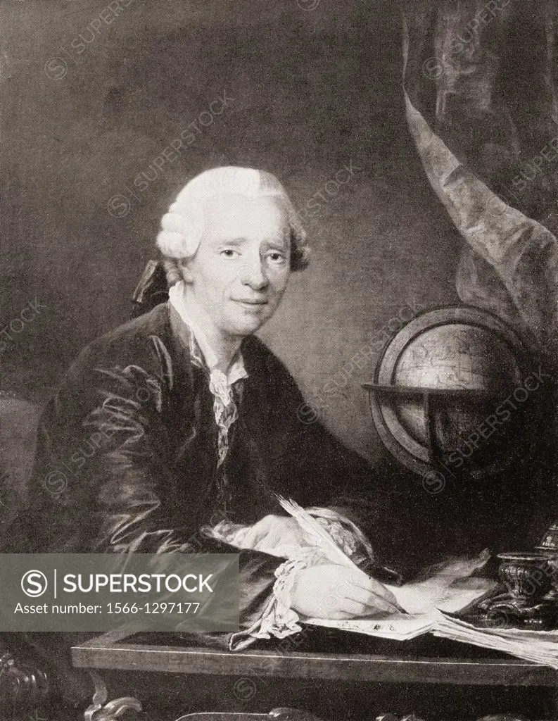 Jean-Baptiste le Rond d´Alembert, 1717 - 1783. French mathematician, mechanician, physicist, philosopher and music theorist. After the painting by Cat...