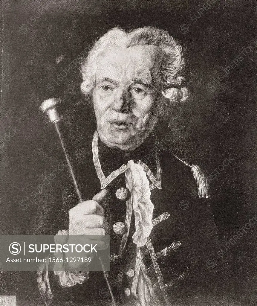 Bernard René Jourdan, marquis de Launay, 1740-1789. French governor of the Bastille and commander of its garrison when it was stormed on the 14 July 1...
