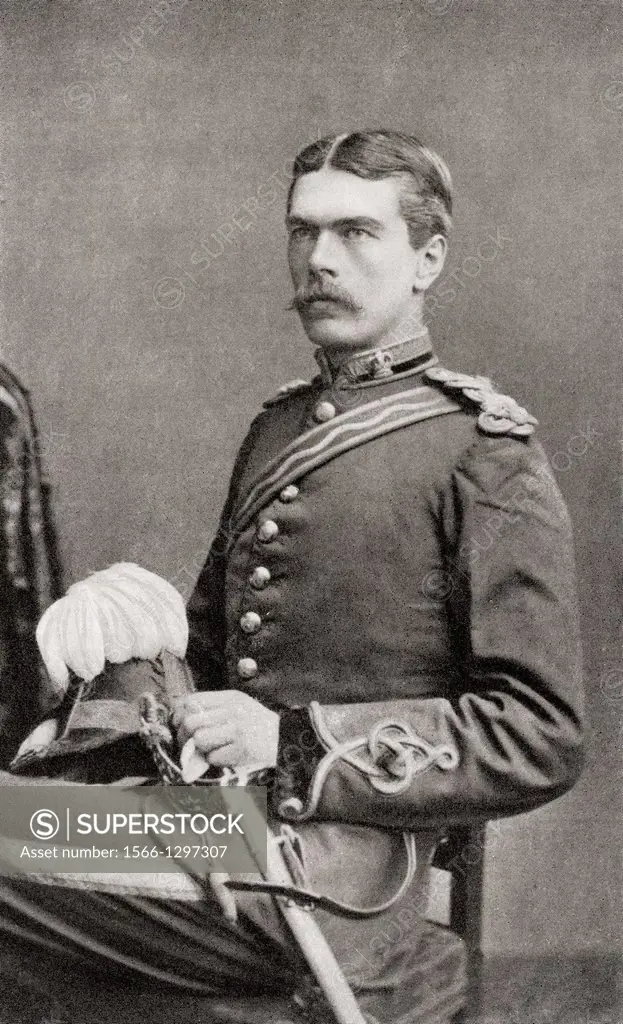 Lord Kitchener as a young officer of the Royal Engineers. Field Marshal Horatio Herbert Kitchener, 1st Earl Kitchener, 1850 -  1916. British Field Mar...