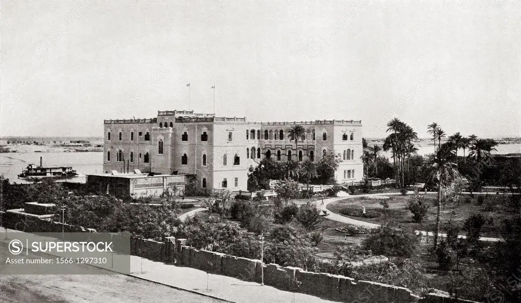 The Governor´s Palace, Khartoum, Sudan. Possibly the scene of Major-General Charles George Gordon´s death during the siege of Khartoum. From Field Mar...