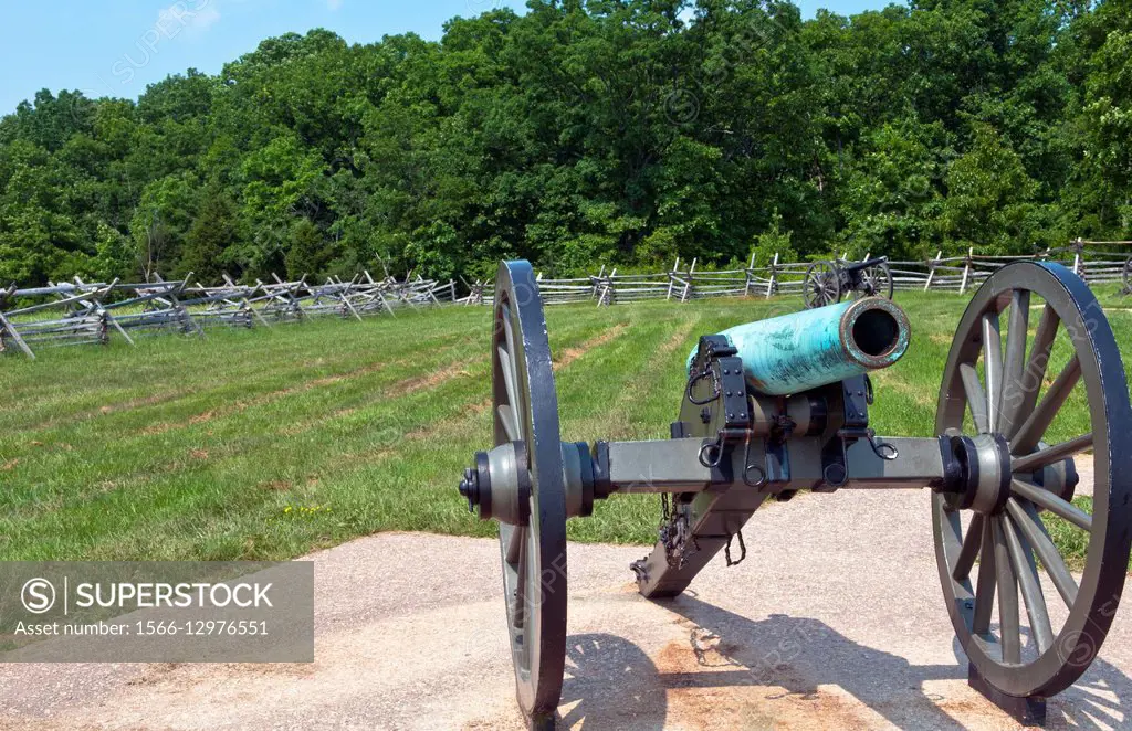 Gettysburg Pennsylvania famous Gettysburg Battlefield from Civil War with old cannons