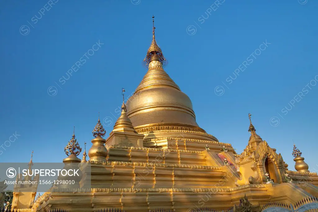 Golden stupa of Kuthodaw Pagoda, Mandalay, Myanmar, (Burma).