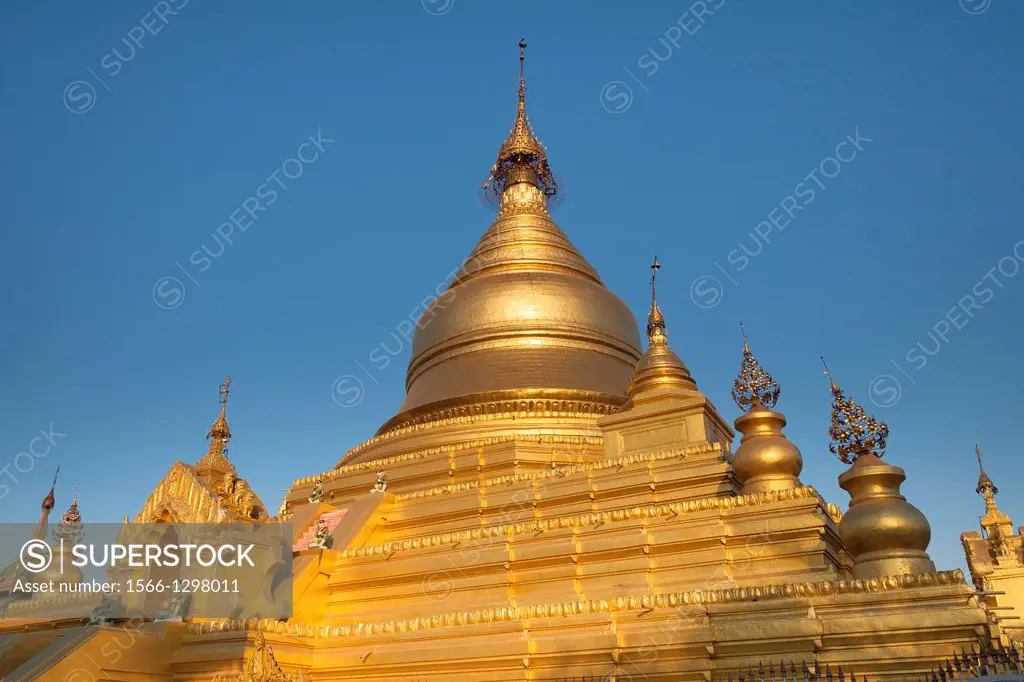 Golden stupa of Kuthodaw Pagoda, Mandalay, Myanmar, (Burma).
