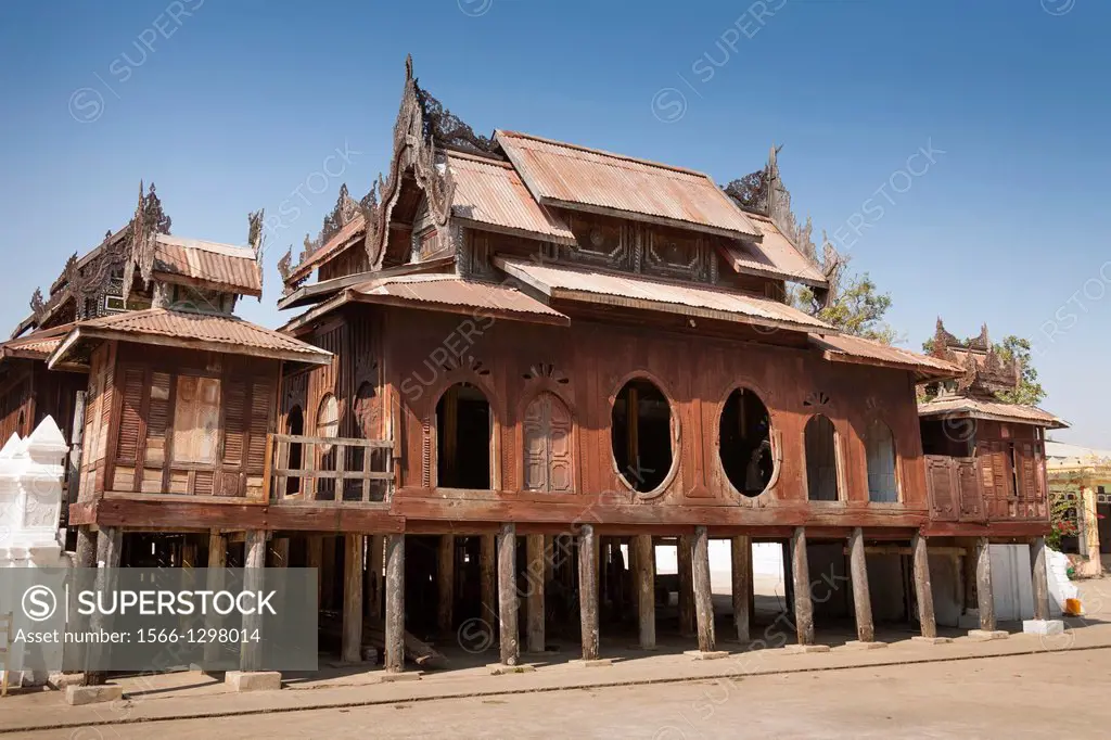 Shwe Yan Pyay Monastery, also known as Shwe Yaunghwe Monastery, Nyaung Shwe, Shan State, Myanmar, (Burma).