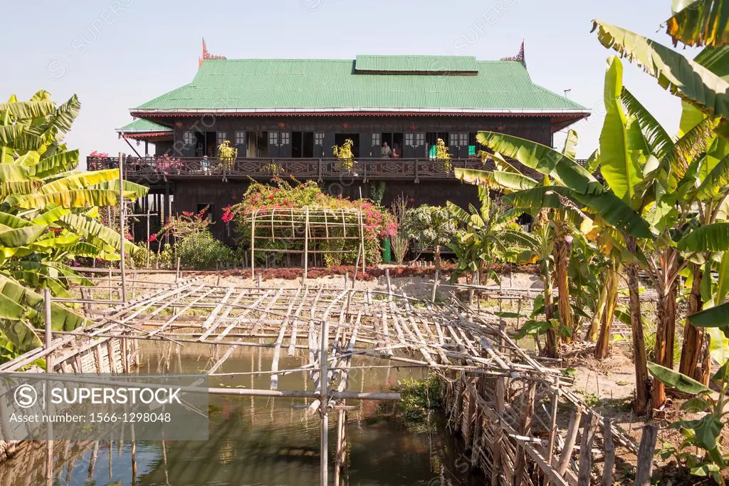 Inthar Heritage House, Inpawkhon Village, Inle Lake, Shan State, Myanmar, (Burma).