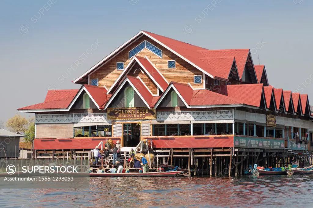 Golden Kite Restaurant, Nampan Village, Nyaung Shwe, Inle Lake, Shan State, Myanmar, (Burma).