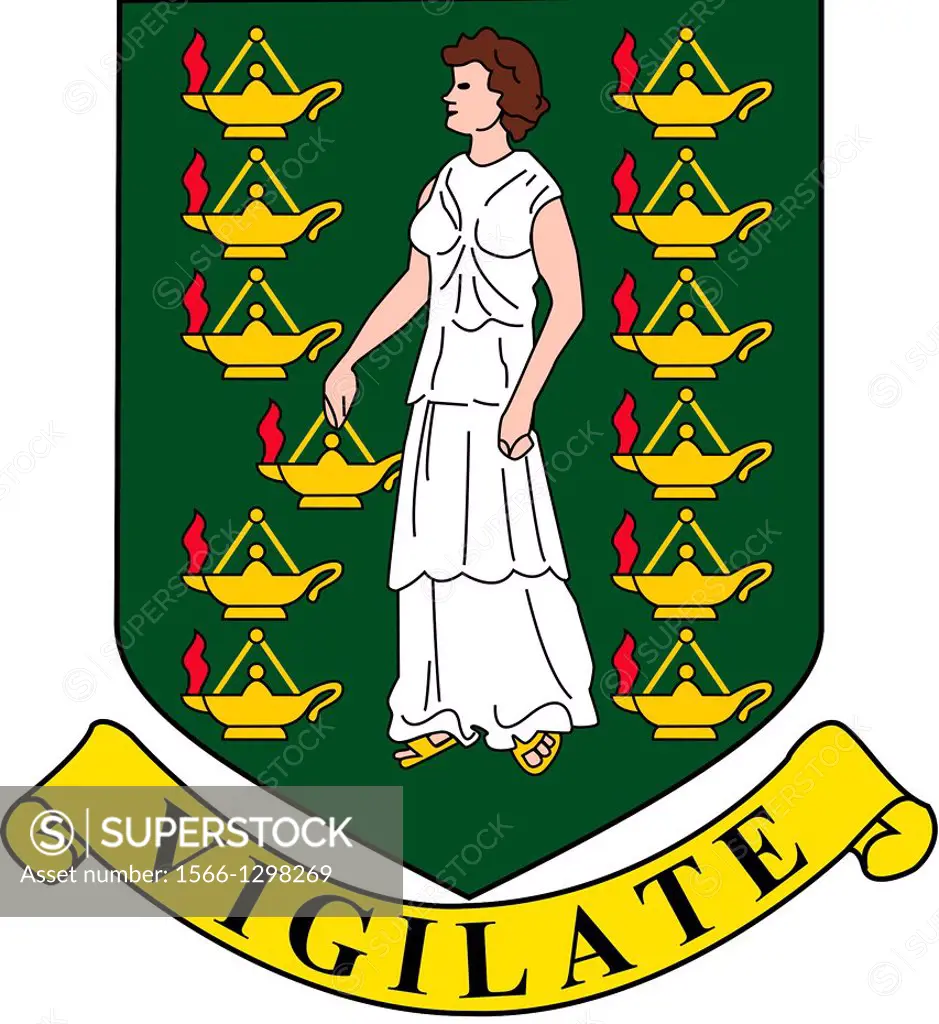 Coat of arms of the British Virgin Islands - Caution: For the editorial use only. Not for advertising or other commercial use!.