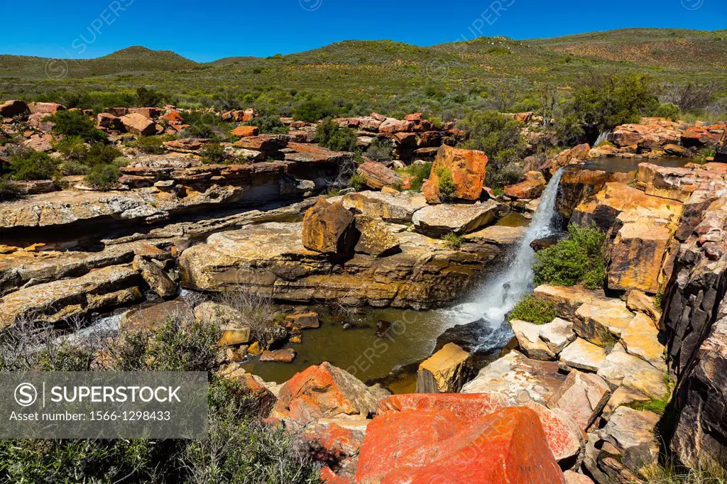 Waterfall, Nieuwoudtville, Namaqualand, Northern Cape province, South Africa, Africa.