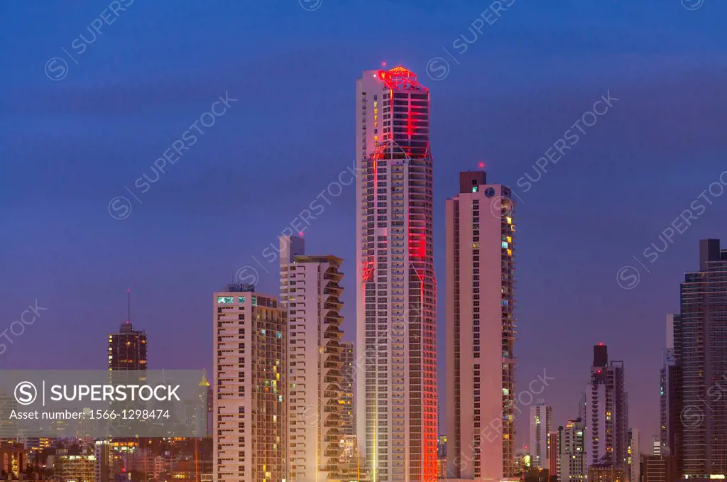 Skyline, Panama City, Panama, Central America, America.