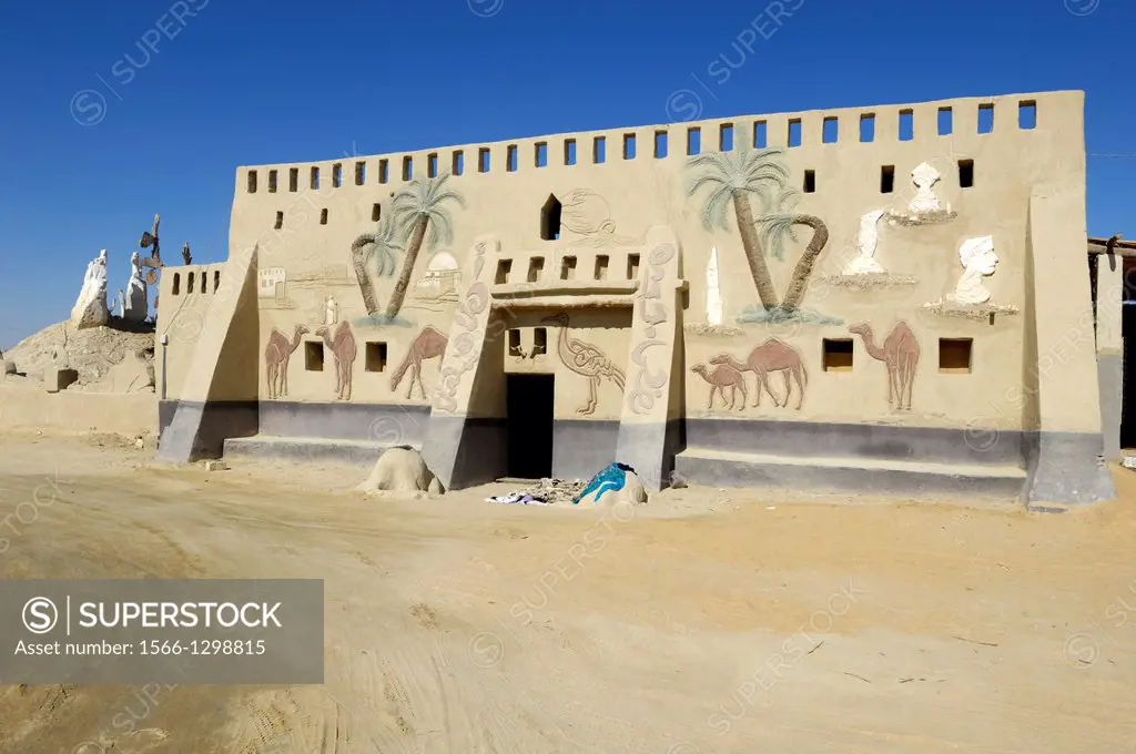 Farafra; Badr Art Museum; Modern Art of Egypt Sculptures, Entrance; Egypt.