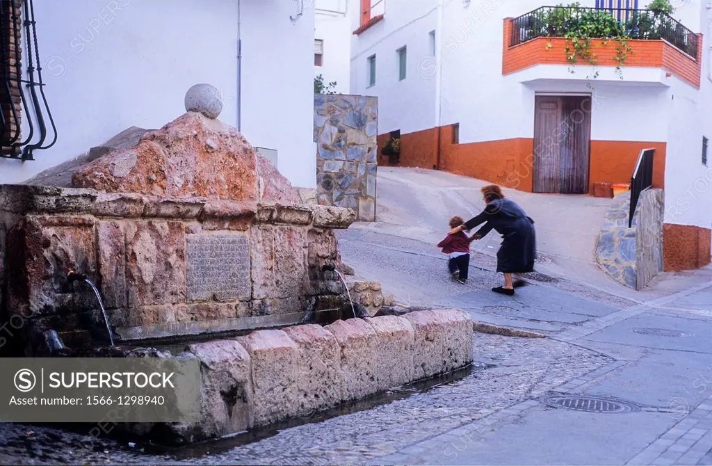 `Pilar Seco, fountain of XVII century, in ´Laujar de Andarax.Alpujarras, Almeria province, Andalucia, Spain.