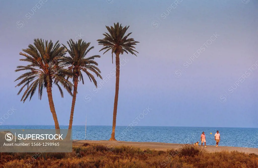 Rompillo beach, Roquetas de Mar.Almeria province, Andalucia, Spain.