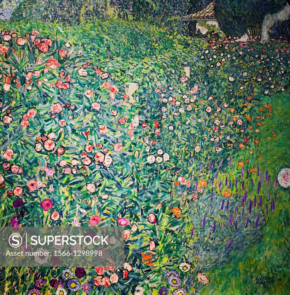 Italian Garden Landscape,oil on canvas,Gustav Klimt,Leopold Museum,Vienna, Austria, Europe.