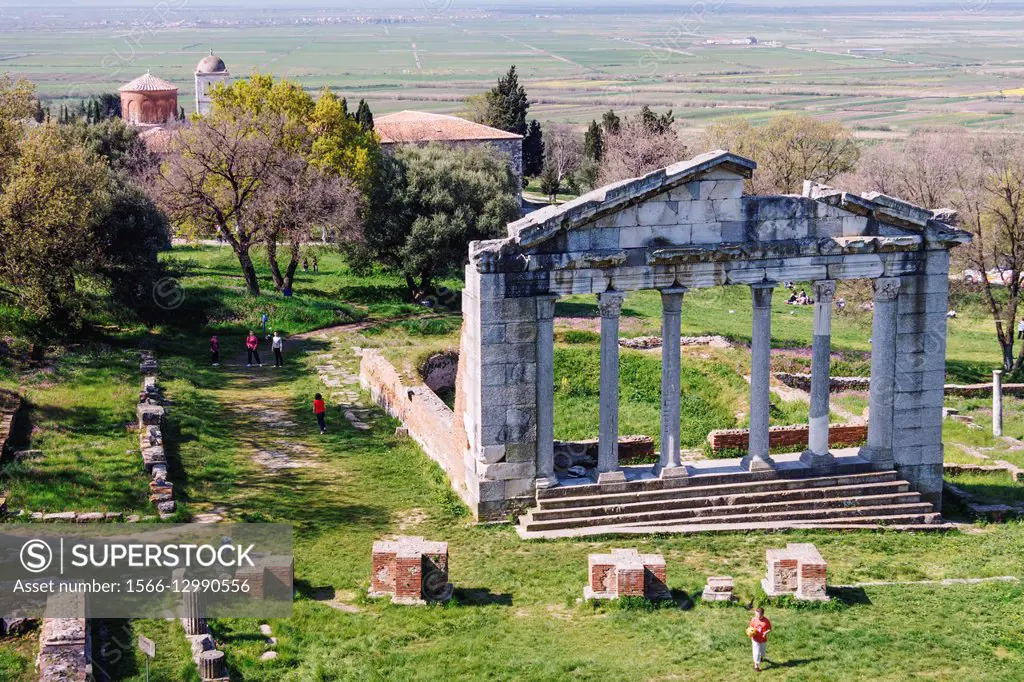 Monument of Agonothetes in Apollonia, Albania.