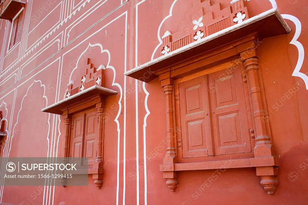 Detail of Diwan-i-Khas (Hall of private Hearing),City Palace,Jaipur, Rajasthan, India.