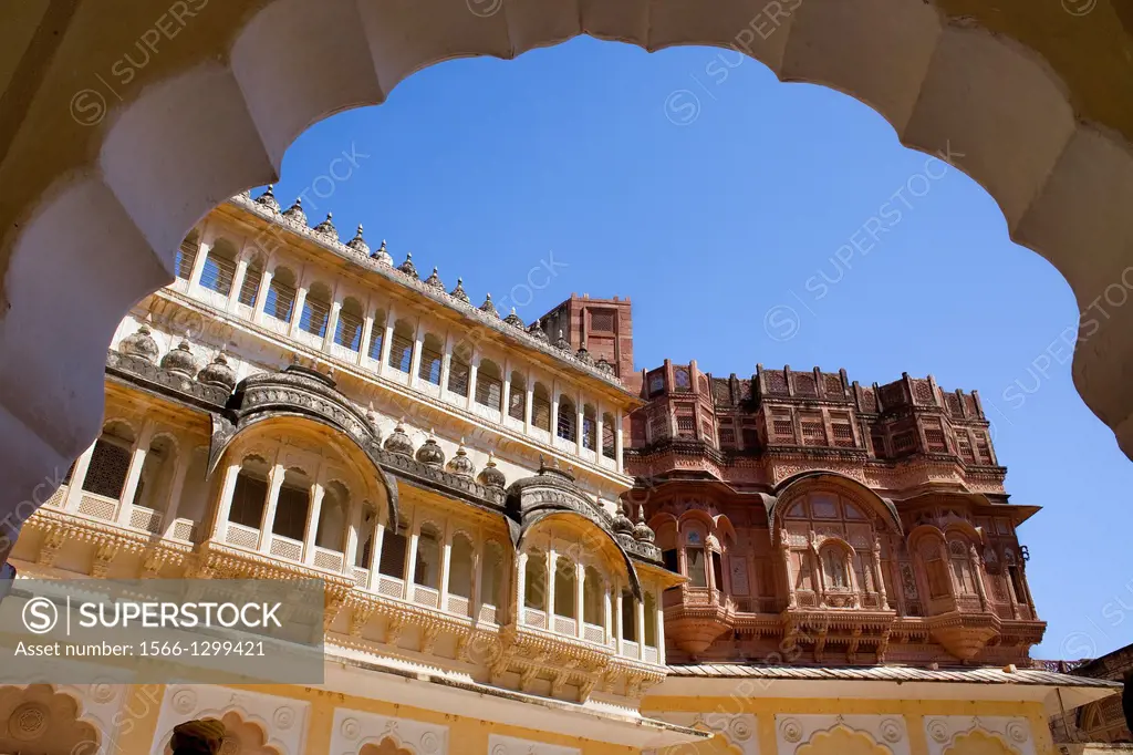 Mehrangarh Fort,inside of the fort,Jodhpur, Rajasthan, India.
