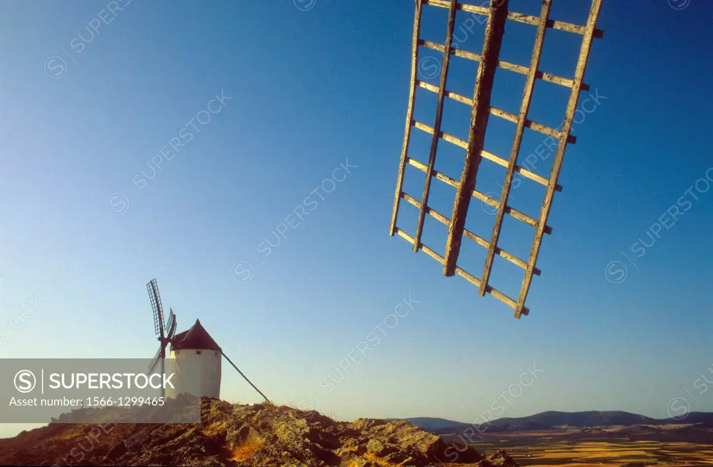Windmills, Consuegra, province of Toledo,Castilla La Mancha,the route of Don Quixote, Spain.