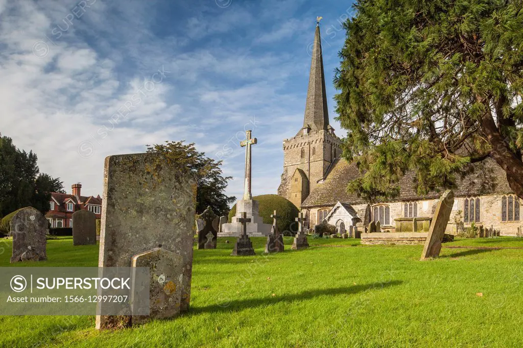 Winter afternoon at Holy Trinity church in Cuckfield, West Sussex, England.