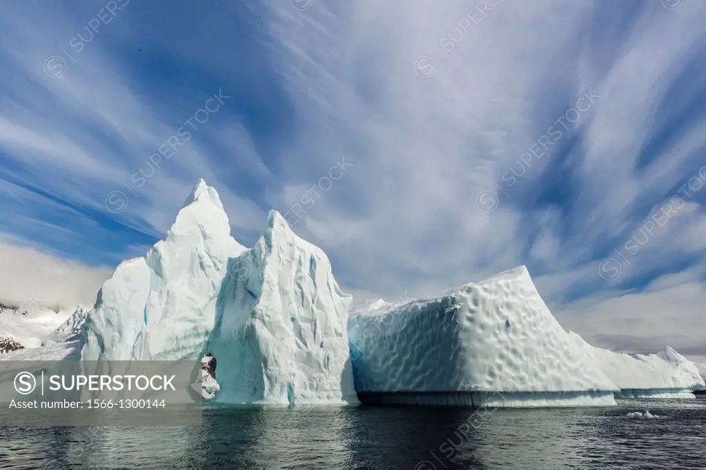 Huge Iceberg near Pleneau Island, western side of the Antarctic Peninsula, Southern Ocean.