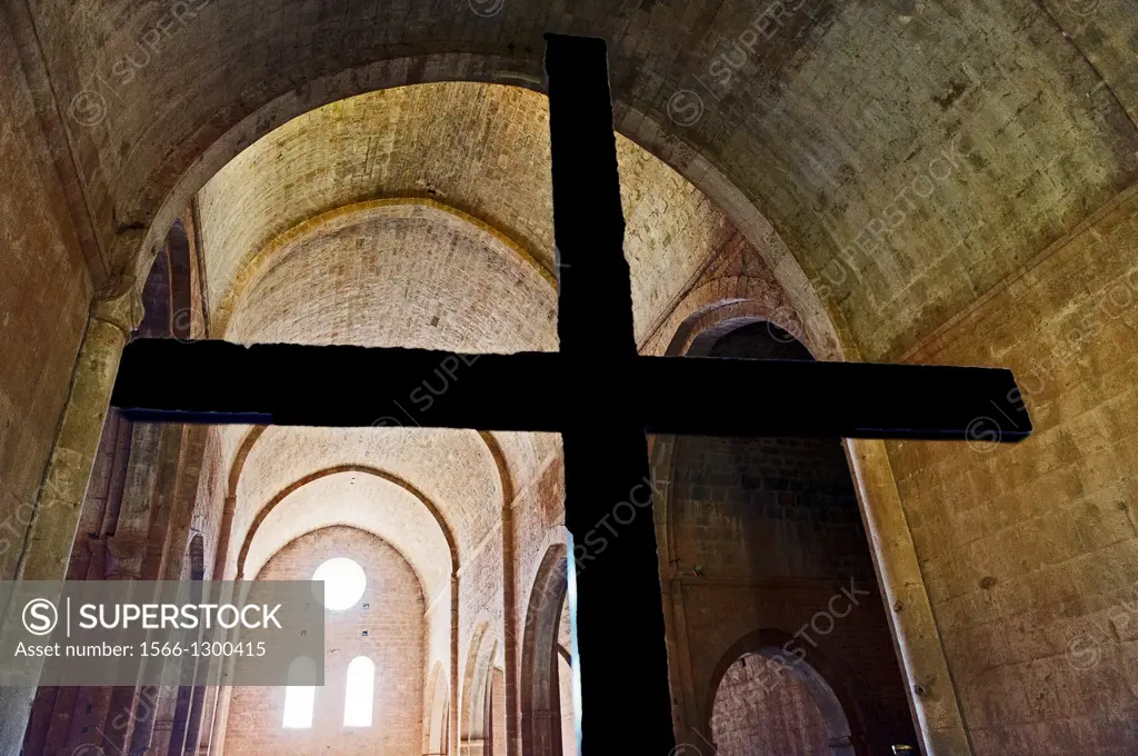 Europe, France, Var, Le Thoronet, Cistercian Abbey. The nave.