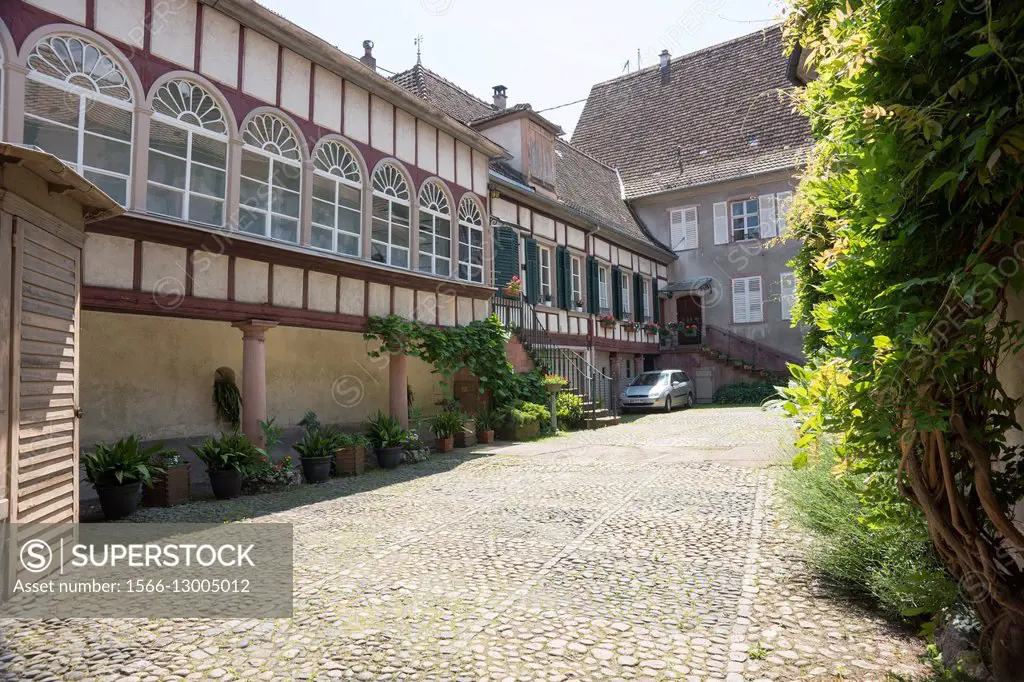 Courtyard of the Nobles of Rathsamhausen, Ribeauville, Alsace, France