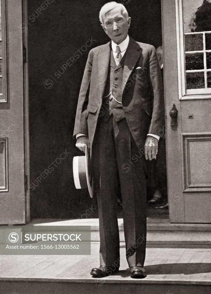 John Davison Rockefeller Sr, 1839-1937. American business magnate, philanthropist and co-founder of the Standard Oil Company. Seen here at the age of ...