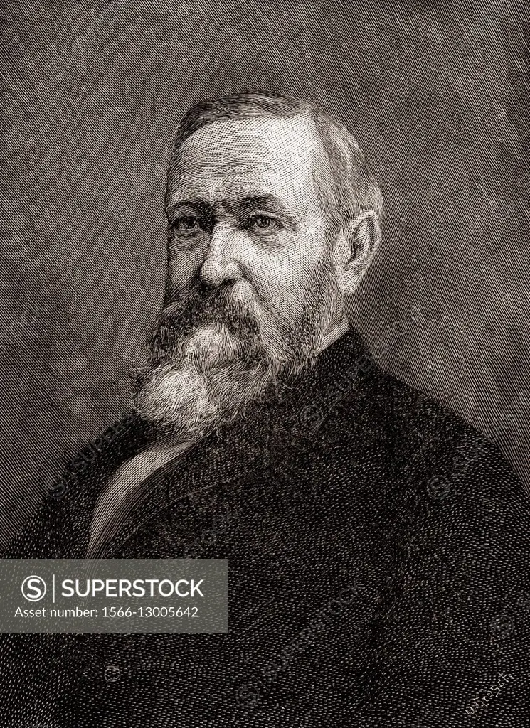 Benjamin Harrison, 1833-1901. 23rd President of the United States. From The History of Our Country, published 1900.