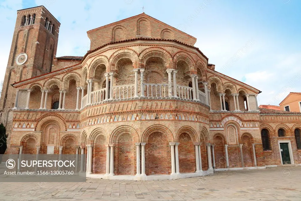Murano island Venice Italy. San Donato romanesque church.