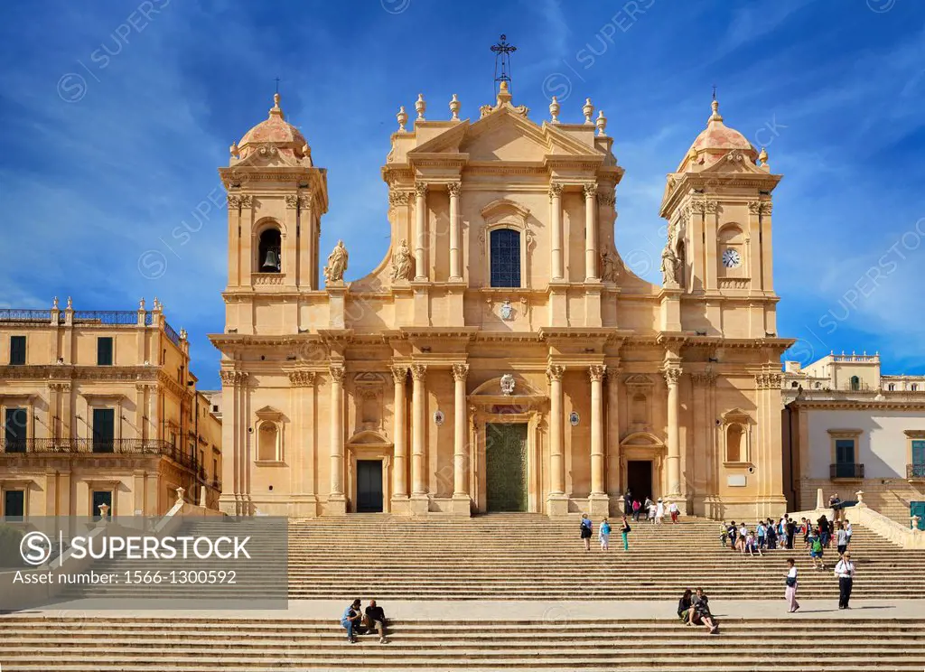 Baroque Cathedral of San Nicolo, Noto, Sicily, Italy UNESCO.