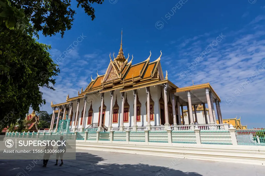 The Silver Pagoda, Wat Preah Keo, in the capital city of Phnom Penh, Cambodia.