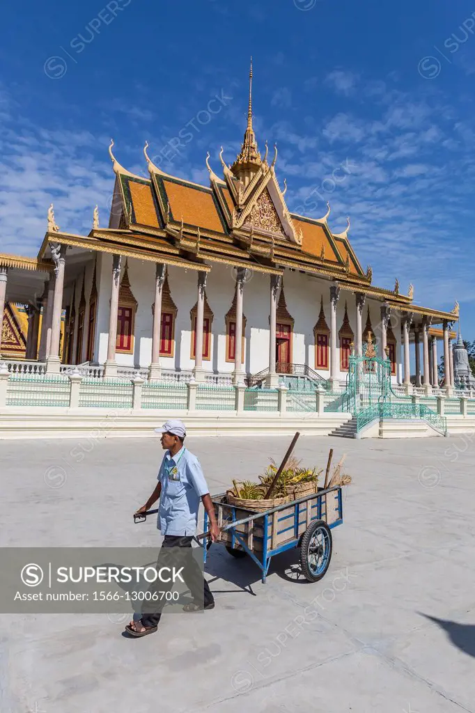 The Silver Pagoda, Wat Preah Keo, in the capital city of Phnom Penh, Cambodia.